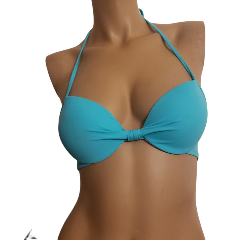 PINK Victorias Secret Blue Bikini Top XS